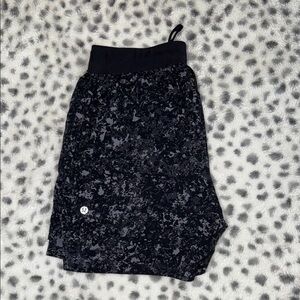 lululemon athletica Black Patterned Athletic Shorts